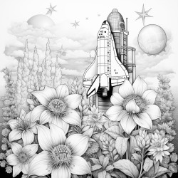 space shuttle sunflowers