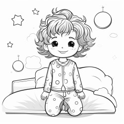 little girl in pajamas