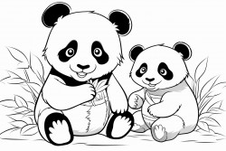 pandas playing