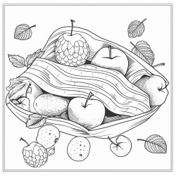 blanket with fruits