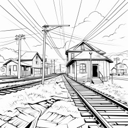 abandoned railroad crossing intersection