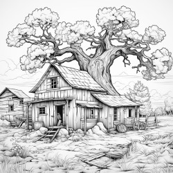 tree next to house