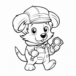 detective dog with squire