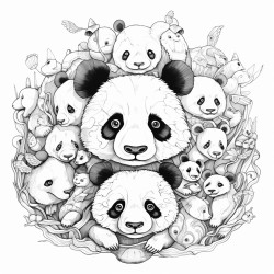 50 pandas different style ocupations etc character human like an nft collection
