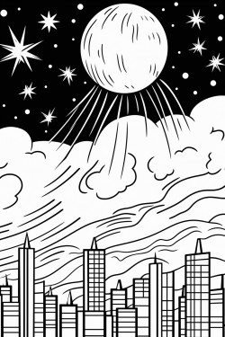 fireworks in beautiful night sky