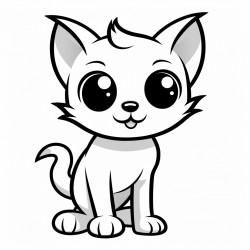 a simple cat with bog beautiful eyes