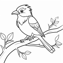 a bird on a branch singing