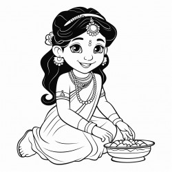 an indian little girl who is working in marketing