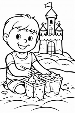sand castles at the beach