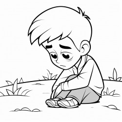 un nio triste pidiendo perdon