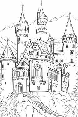 ein wunderschne mrhenschloss in einer schneelandschaft