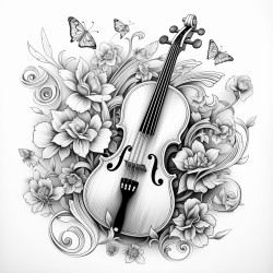 a butterfly plays violin