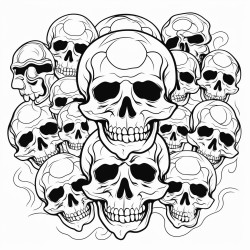 creepy dark skulls