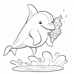 delfin con helado