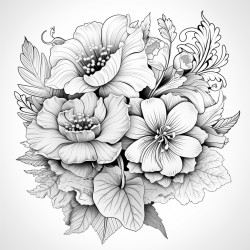 flowers herat shaped