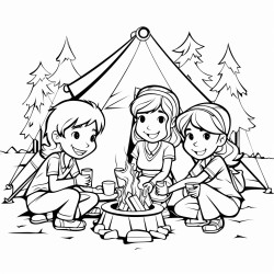 friends on a camping trip
