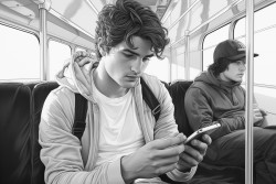 une adolescente en train de se maquiller dans sa chambre avec son tlphone
