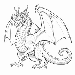 grand dragon with its wings spread