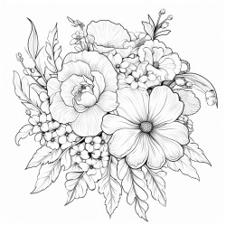 birth flowers of the months march may july august and october in a bouquet