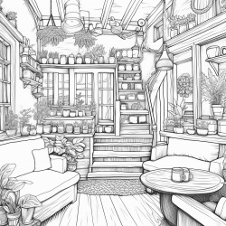 a cozy coffee shop
