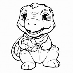 trex hugging a teddy bear