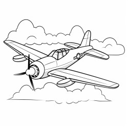 aeroplane with clouds