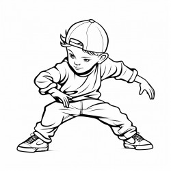 child is breakdancing