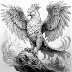 fire phoenix and human