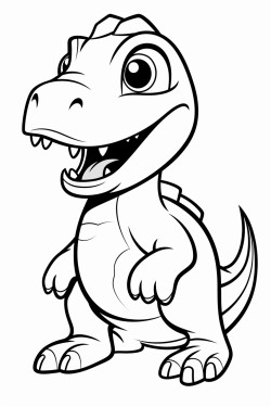 cute allosaurus dinosaurs bold and easy