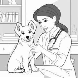 vet tech coloring book