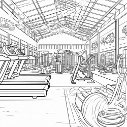 sports center where you train with no people