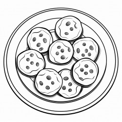 chocolate chip cookiesin a plate