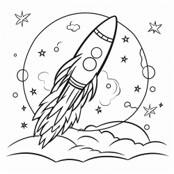 rocket in ocean