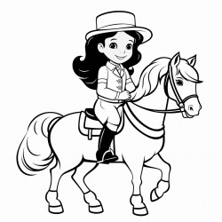a girl riding a horse