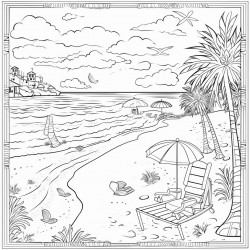 summer beach sunny day