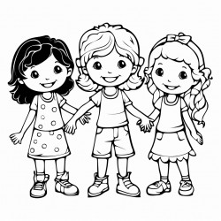 4 best friends hand printnig paint on the wall