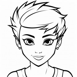 pixie haircut on a woman