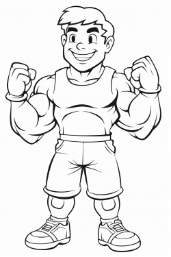 a handome bodybuilder smiling