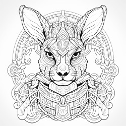 a warrior rabbit