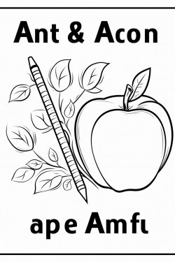 letter a and an apple