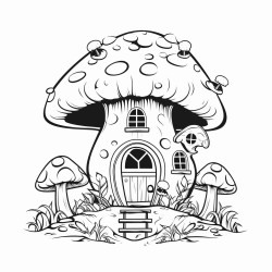 a fairy mushroom house