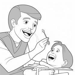 dentist takes out tooth of a guy