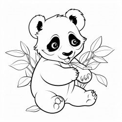 panda eating leaves