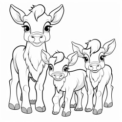 family cubs of cow