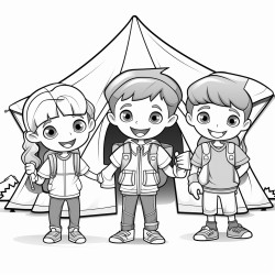 friends on a camping trip