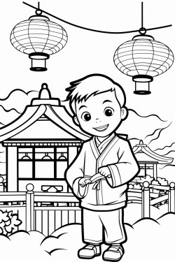 japan people city lanterns