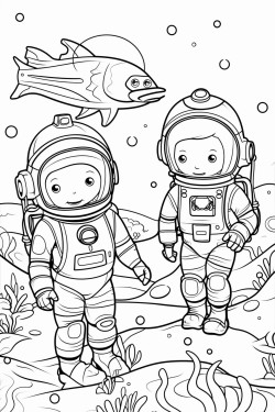 space exploration and underwater adventure