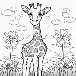 giraffe in garden
