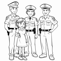 security officer talking with staff multi cultured employees