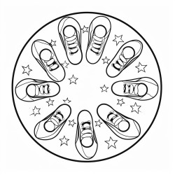 12 shoes in a circle
